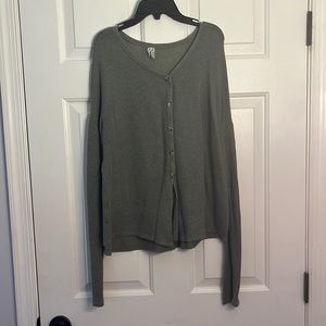 Medium olive green sweater/cardigan from Mudd